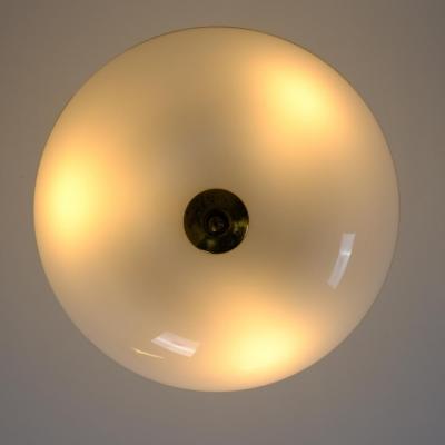  Itsu Minimalist Sleek Ceiling Lamp Model AA 72 40 in Brass Glass Itsu 1950s