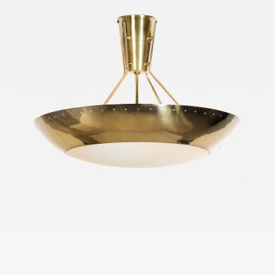  Itsu Model ER 163 Brass and Acrylic Ceiling Lamp by Itsu Finland Mid 20th century