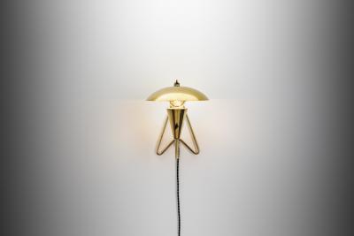  Itsu Model EV 57 Polished Brass Wall Lamp by Itsu Finland ca 1950s