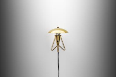  Itsu Model EV 57 Polished Brass Wall Lamp by Itsu Finland ca 1950s