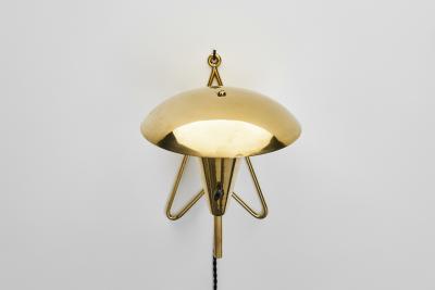  Itsu Model EV 57 Polished Brass Wall Lamp by Itsu Finland ca 1950s