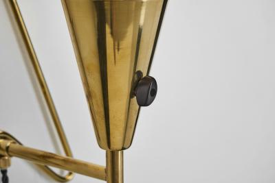  Itsu Model EV 57 Polished Brass Wall Lamp by Itsu Finland ca 1950s