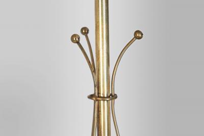  Itsu Opal Glass and Brass Chandelier by Itsu Finland Mid 20th Century
