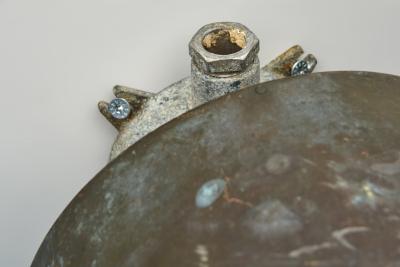  Itsu Pair of Model AT 32 Wall Lamps with Copper Shade for Itsu Finland ca 1950s