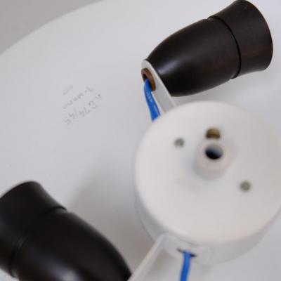 Itsu Pair of White Slated Alvar Aalto Style Flush Mounts Model AE74 45 Itsu 1950s