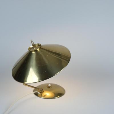  Itsu Rare Perforated Table Lamp in Full Brass Model EV 65 for Itsu 1950s