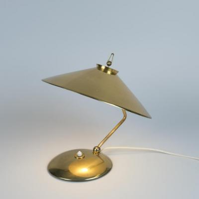  Itsu Rare Perforated Table Lamp in Full Brass Model EV 65 for Itsu 1950s