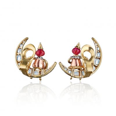  J E Caldwell Co Jewelry Caldwell Silver J E Caldwell Moonstone and Ruby Suite