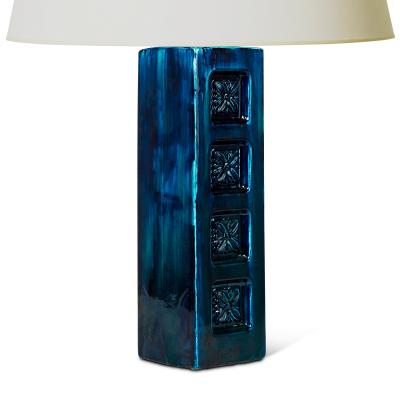  J Holstein Large Lamp in Savoy Blue Glaze by J Holstein Denmark