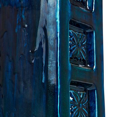  J Holstein Large Lamp in Savoy Blue Glaze by J Holstein Denmark