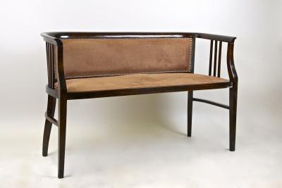  J J Kohn 20th Century Art Nouveau Bench Bentwood newly upholstered Austria circa 1910