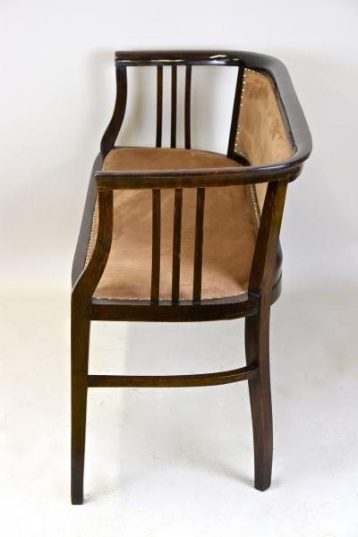  J J Kohn 20th Century Art Nouveau Bench Bentwood newly upholstered Austria circa 1910