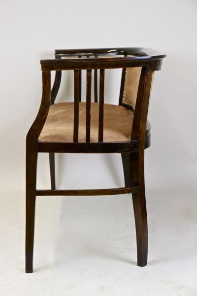  J J Kohn 20th Century Art Nouveau Bench Bentwood newly upholstered Austria circa 1910