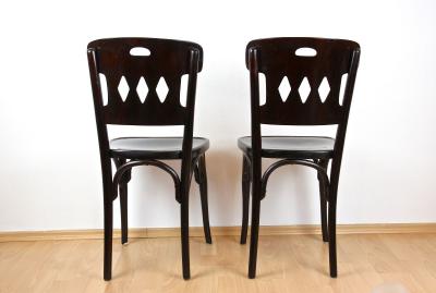  J J Kohn 20th Century Art Nouveau Bentwood Chairs by KOHN Set Of 2 Vienna ca 1910