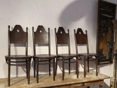  J J Kohn J J Kohn rarest neo gothic set of 8 dinning chairs