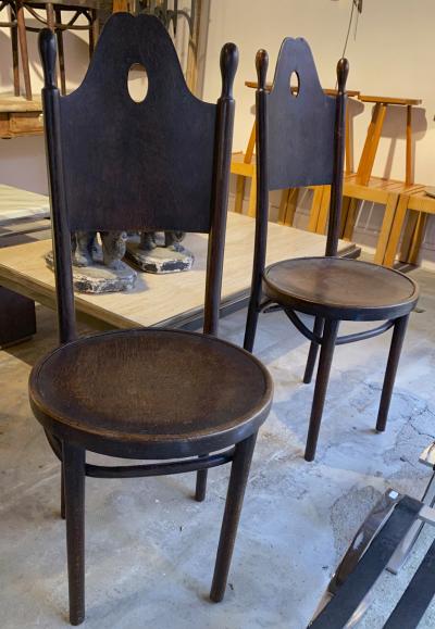  J J Kohn J J Kohn rarest neo gothic set of 8 dinning chairs