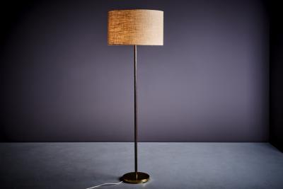  J T Kalmar Kalmar Lighting 1 of 2 Kalmar Leuchten Leather Wrapped solid Brass floor lamp Austria 1960s