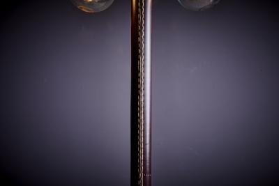  J T Kalmar Kalmar Lighting 1 of 2 Kalmar Leuchten Leather Wrapped solid Brass floor lamp Austria 1960s