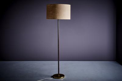  J T Kalmar Kalmar Lighting 1 of 2 Kalmar Leuchten Leather Wrapped solid Brass floor lamp Austria 1960s