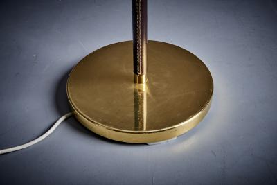  J T Kalmar Kalmar Lighting 1 of 2 Kalmar Leuchten Leather Wrapped solid Brass floor lamp Austria 1960s