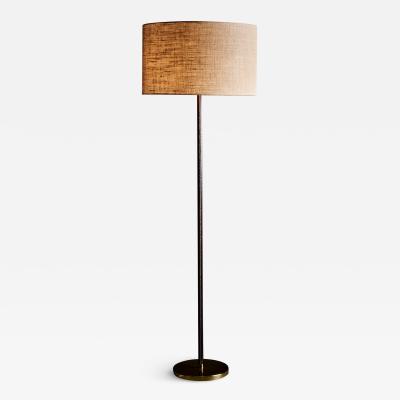  J T Kalmar Kalmar Lighting 1 of 2 Kalmar Leuchten Leather Wrapped solid Brass floor lamp Austria 1960s