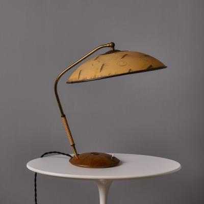  J T Kalmar Kalmar Lighting 1960s Sculptural Brass and Wood Table Lamp Attributed to J T Kalmar