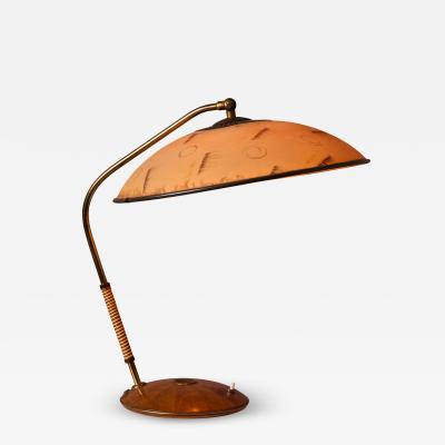  J T Kalmar Kalmar Lighting 1960s Sculptural Brass and Wood Table Lamp Attributed to J T Kalmar