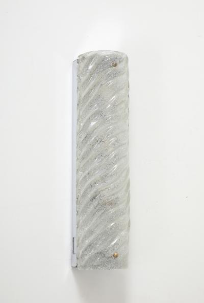  J T Kalmar Kalmar Lighting 1970s Rectangular Ice Glass wall Light by Kalmar