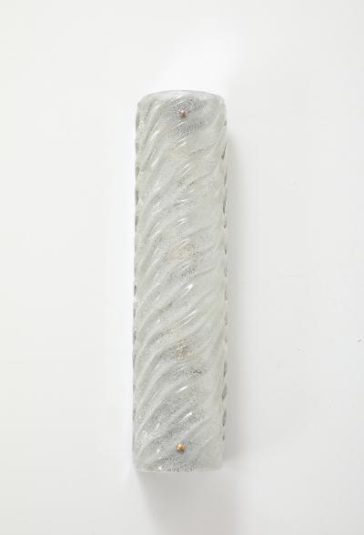  J T Kalmar Kalmar Lighting 1970s Rectangular Ice Glass wall Light by Kalmar