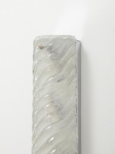  J T Kalmar Kalmar Lighting 1970s Rectangular Ice Glass wall Light by Kalmar