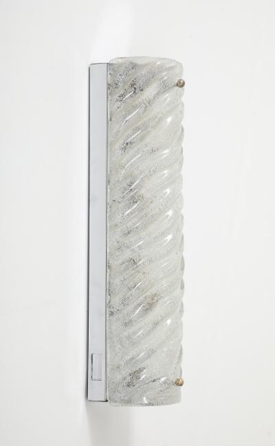  J T Kalmar Kalmar Lighting 1970s Rectangular Ice Glass wall Light by Kalmar