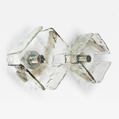  J T Kalmar Kalmar Lighting 2x J T Kalmar Large Murano Glass Sconce or Flush Mount Vienna 1960s
