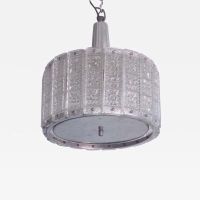 J T Kalmar Kalmar Lighting Austrian Mid Century Modern Glass Pendant Flush Mount Attributed to J T Kalmar