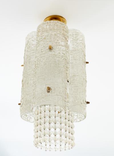  J T Kalmar Kalmar Lighting Exceptional Pair of J T Kalmar Crystal Lantern Chandeliers Austria circa 1951