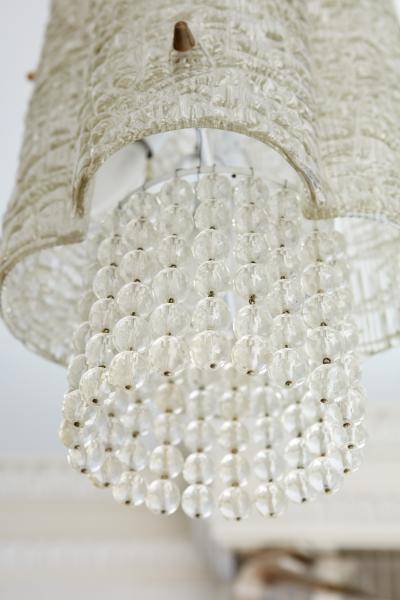  J T Kalmar Kalmar Lighting Exceptional Pair of J T Kalmar Crystal Lantern Chandeliers Austria circa 1951