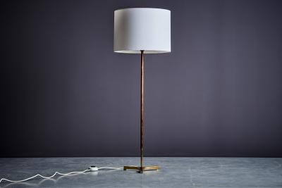  J T Kalmar Kalmar Lighting Floor Lamp in Brass and Rosewood by Kalmar Austria 1960s