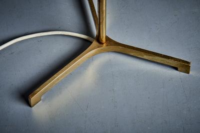  J T Kalmar Kalmar Lighting Floor Lamp in Brass and Rosewood by Kalmar Austria 1960s