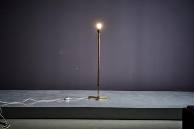  J T Kalmar Kalmar Lighting Floor Lamp in Brass and Rosewood by Kalmar Austria 1960s