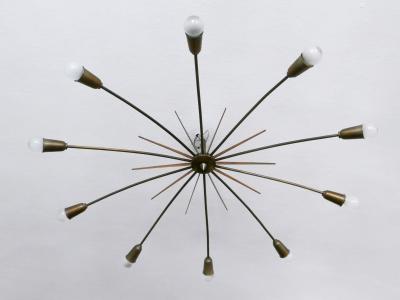  J T Kalmar Kalmar Lighting Gigantic Sputnik Chandelier or Ceiling Light SUN by J T Kalmar Austria 1950s