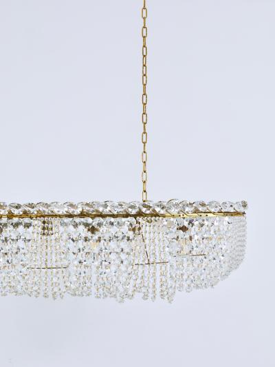  J T Kalmar Kalmar Lighting J T Kalmar Josef Frank 58 Zeppelin Crystal and Brass Chandelier Vienna 1950s