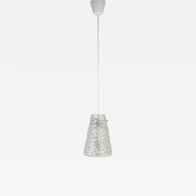  J T Kalmar Kalmar Lighting J T Kalmar Mid Century Textured Glass Brass Pendant Lamp Austria 1950s