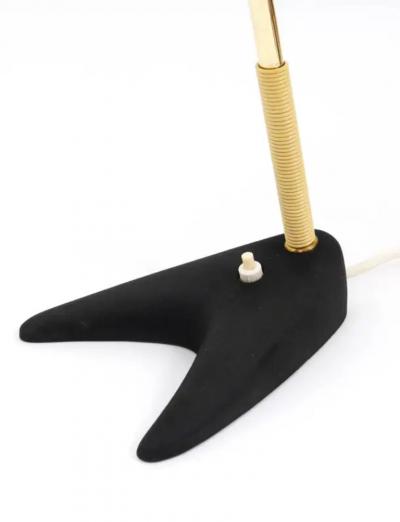 J T Kalmar Kalmar Lighting J T Kalmar Red Brass Midcentury Table Lamp Model Style Vienna Austria 1950s