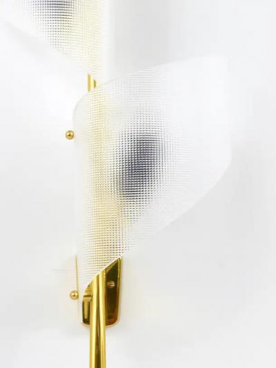  J T Kalmar Kalmar Lighting J T Kalmar Two Pairs of Large Floral Auguri Brass Sconces Austria 1950s