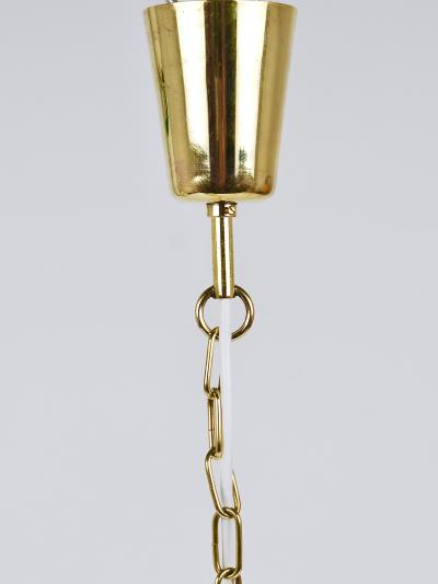  J T Kalmar Kalmar Lighting J T Kalmar Vienna Midcentury Textured Glass Tube Brass Pendant Lamp Austria