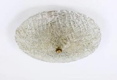  J T Kalmar Kalmar Lighting J T Kalmar Vienna Round Mid Century Flush Mount Ceiling Lamp Austria 1960s