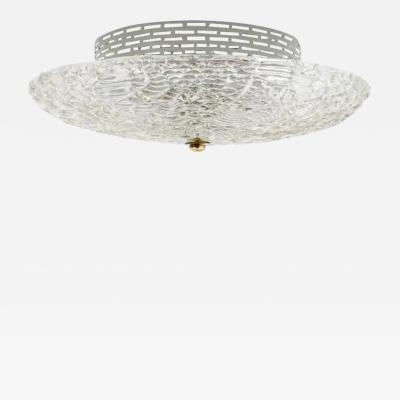  J T Kalmar Kalmar Lighting J T Kalmar Vienna Round Mid Century Flush Mount Ceiling Lamp Austria 1960s