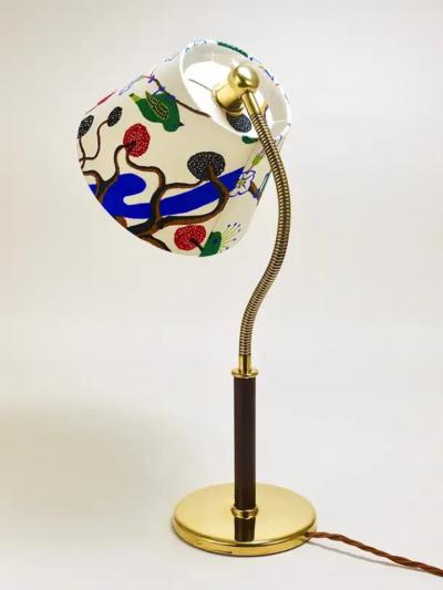 J T Kalmar Kalmar Lighting Josef Frank J T Kalmar Table Lamp Tisch berall Brass Leather Austria 1930