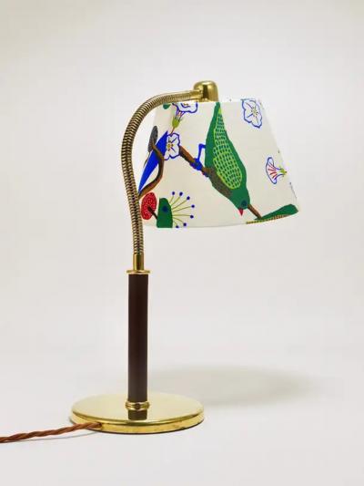 J T Kalmar Kalmar Lighting Josef Frank J T Kalmar Table Lamp Tisch berall Brass Leather Austria 1930
