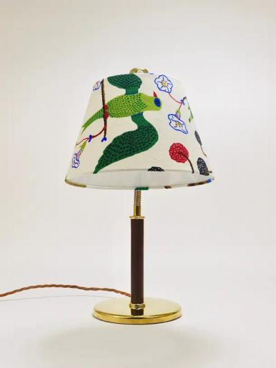 J T Kalmar Kalmar Lighting Josef Frank J T Kalmar Table Lamp Tisch berall Brass Leather Austria 1930