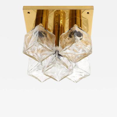  J T Kalmar Kalmar Lighting Kalmar 5 Glass Cube Flush Mount